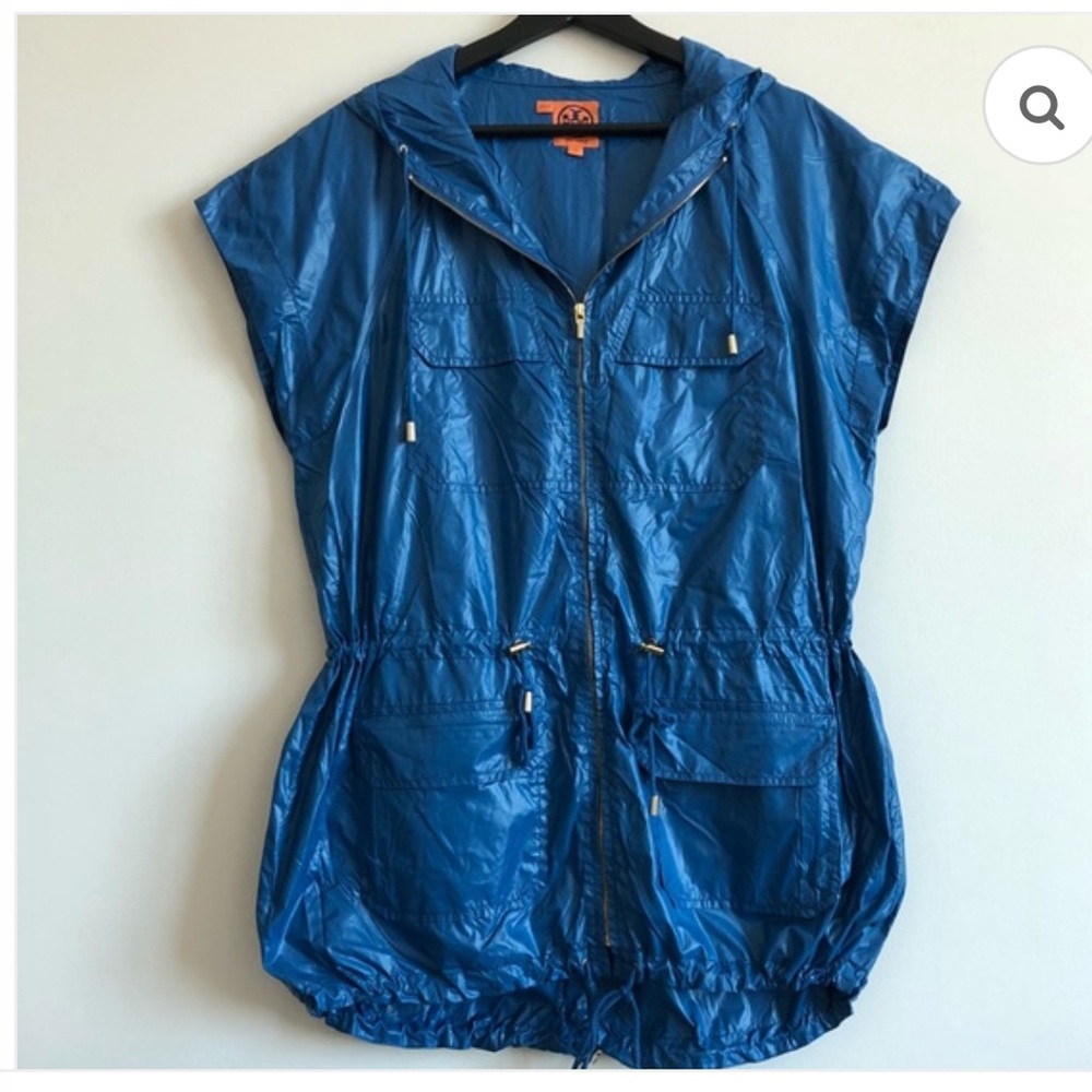 Tory Burch Blue Ean Hooded Jacket